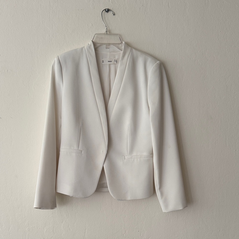 Mango White Blazer
